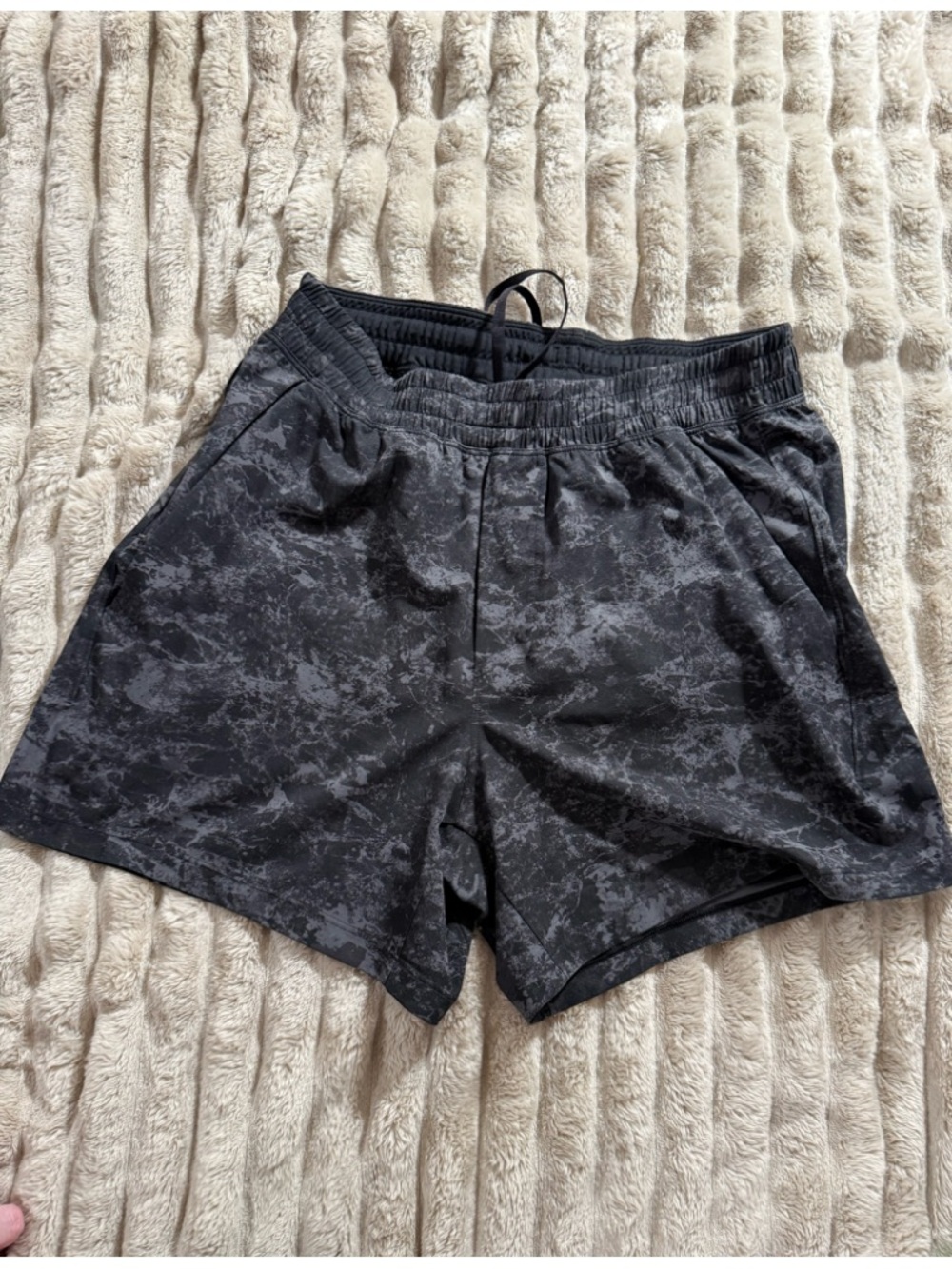 Men's Black Marble-Print lululemon Shorts